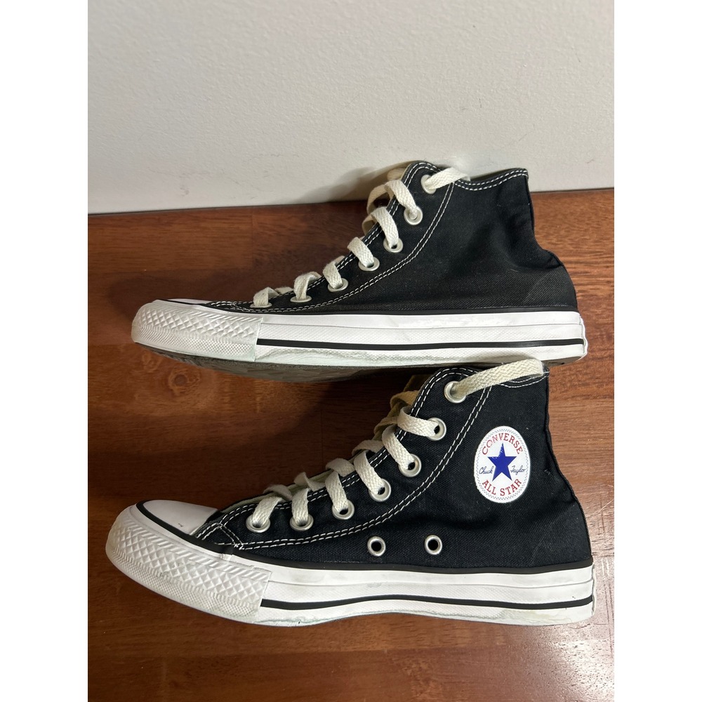 Converse Black Chuck Taylor High Top Shoes Womens 6 Mens 4 - Picture 5 of 8